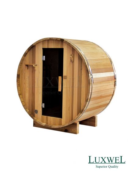 Luxwel 5ft by 6ft Superior Knotless Cedar Wood Barrel Sauna