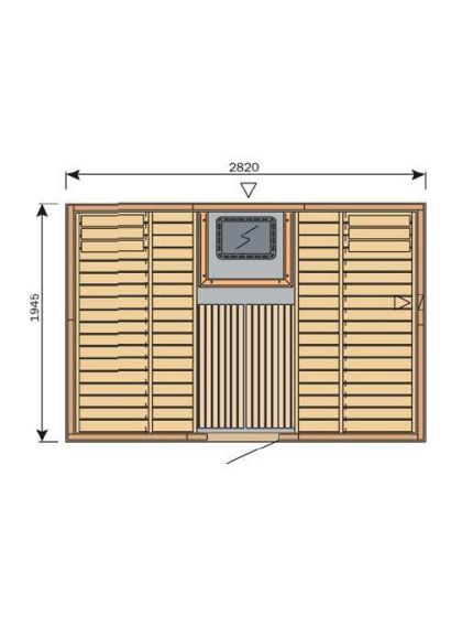 Harvia Variant S3020H Traditional Finnish Sauna (2820 x 1945 mm)