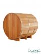 Luxwel 8ft by 6ft Superior Knotless Cedar Wood Canopy Barrel Sauna