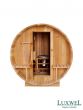 Luxwel 7ft by 6ft Superior Knotless Cedar Wood Canopy Barrel Sauna