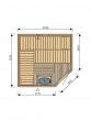 Harvia Variant S2222R Traditional Finnish Sauna (2195 x 2195 mm)