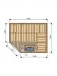 Harvia Variant S2520L Traditional Finnish Sauna (2380 x 1945 mm)