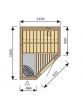 Harvia Variant S1215R Traditional Finnish Sauna (1150 x 1505 mm)