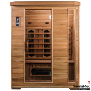 SaunaMed 3 Person Luxury Cedar FAR Infrared Sauna EMR Neutral™