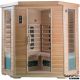 SaunaMed 4-6 Person Classic Hemlock FAR Infrared Sauna EMR Neutral™