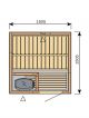 Harvia Variant S1515 Traditional Finnish Sauna (1505 x 1505 mm)