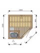 Harvia Variant S1515R Traditional Finnish Sauna (1505 x 1505 mm)